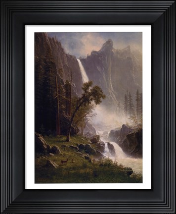 Framed Bridal Veil Falls, Yosemite, ca 1871-73 Print
