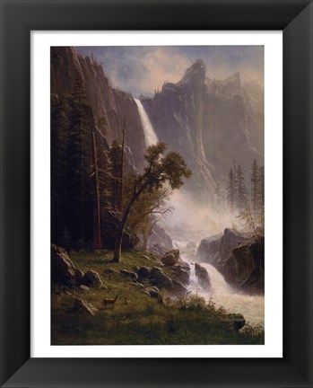 Framed Bridal Veil Falls, Yosemite, ca 1871-73 Print