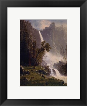 Framed Bridal Veil Falls, Yosemite, ca 1871-73 Print