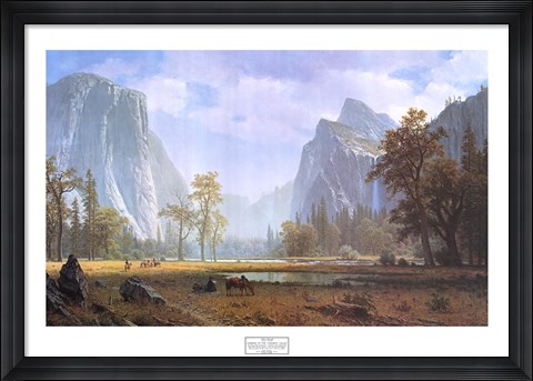 Framed Looking Up the Yosemite Valley Print