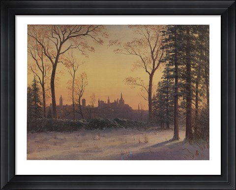 Framed View of the Parliament Buildings from the Grounds of Rideau Hall Print