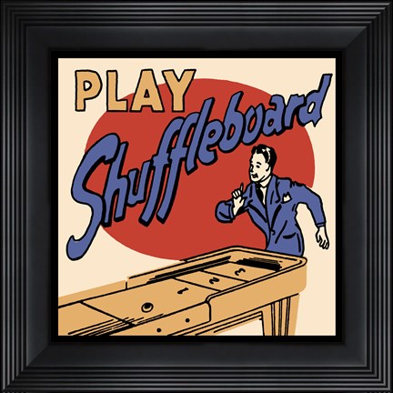 Framed Play Shuffleboard Print