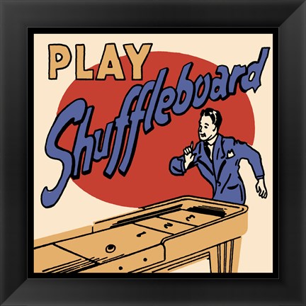 Framed Play Shuffleboard Print