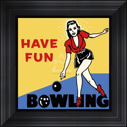 Framed Have Fun Bowling Print