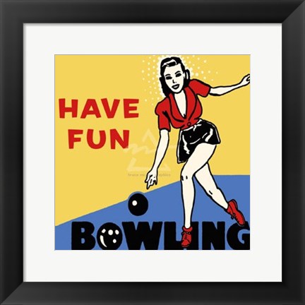 Framed Have Fun Bowling Print