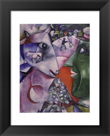 Framed I and the Village, 1911 Print
