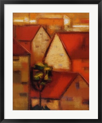 Framed Rooftops I Print