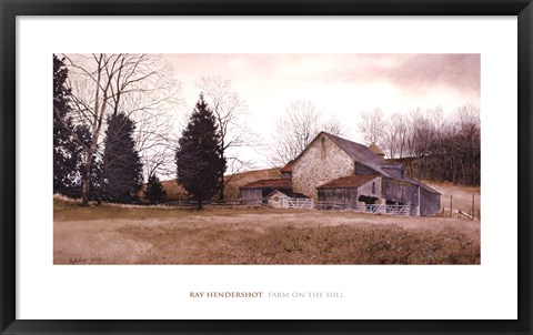 Framed Farm on the Hill Print