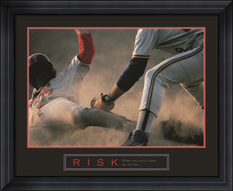 Framed Risk-Baseball Print