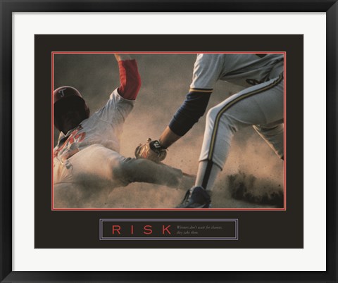 Framed Risk-Baseball Print