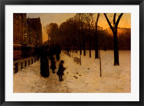 Framed Boston Common at Twilight, 1885-86 Print