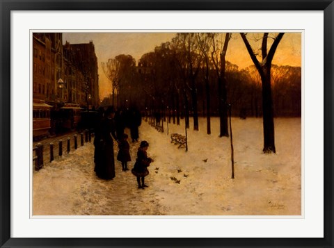 Framed Boston Common at Twilight, 1885-86 Print