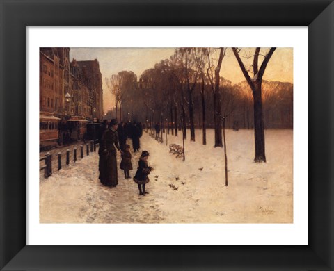 Framed Boston Common at Twilight, 1885-86 Print