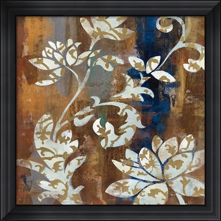 Framed Moonlight Magnolia Silhouette I Print