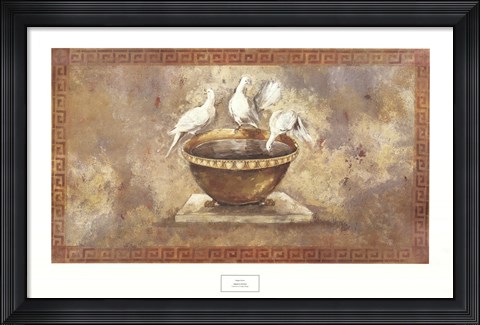 Framed Fresco Doves Print