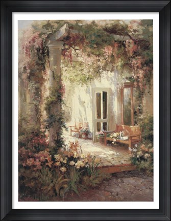 Framed Sunlit Terrace Print