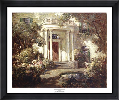 Framed Front Porch in Dappled Sunlight Print