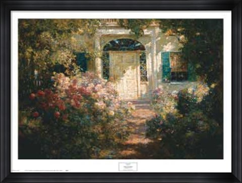 Framed Doorway and Garden Print