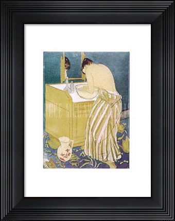 Framed Woman Bathing Print