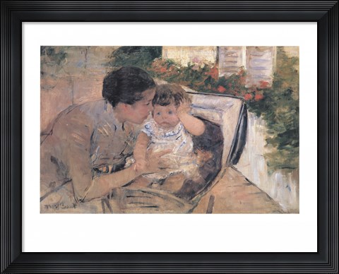 Framed Susan Comforting the Baby Print