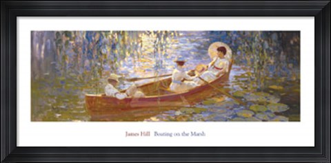 Framed Boating on the Marsh Print