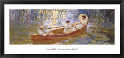 Framed Boating on the Marsh Print