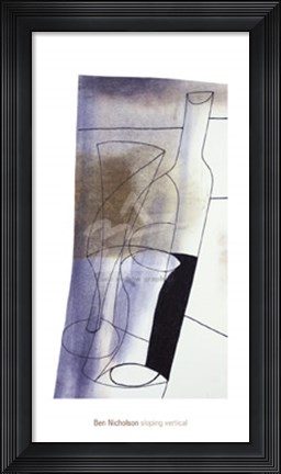 Framed Sloping Vertical, 1981 Print