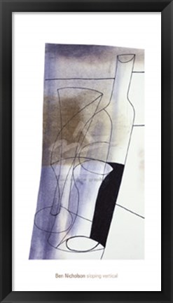 Framed Sloping Vertical, 1981 Print