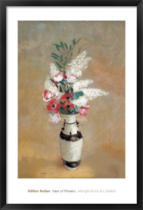 Framed Vase of Flowers, ca. 1912-14 Print