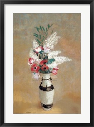 Framed Vase of Flowers, ca. 1912-14 Print