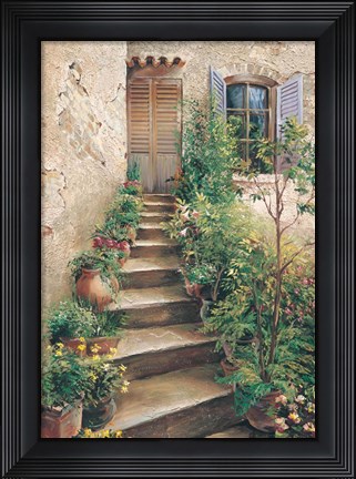 Framed Stairway in Provence Print