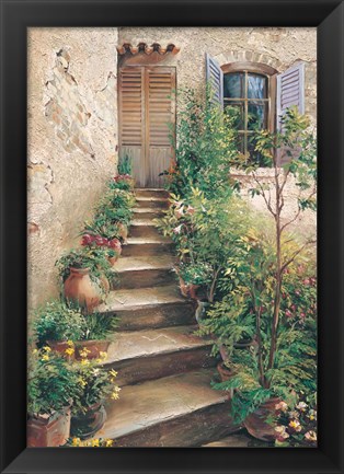 Framed Stairway in Provence Print