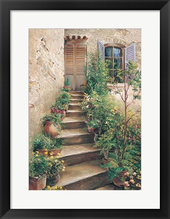 Framed Stairway in Provence Print