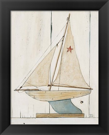 Framed Pond Yacht II Print