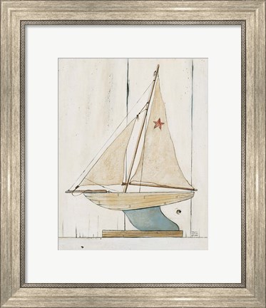Framed Pond Yacht II Print