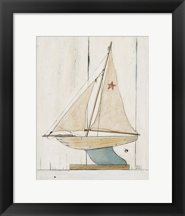 Framed Pond Yacht II Print