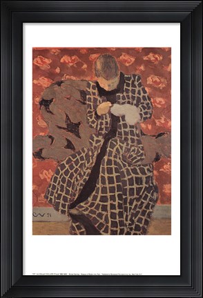 Framed Woman Darning Print