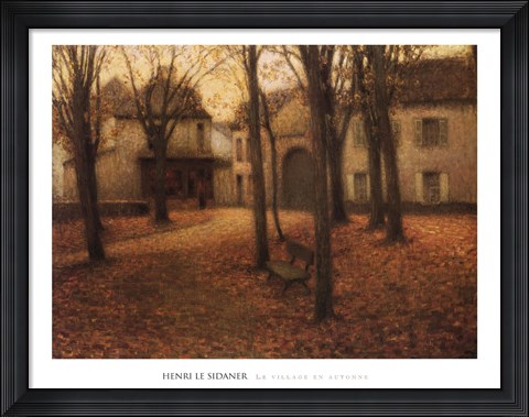 Framed Le Village en Automne Print