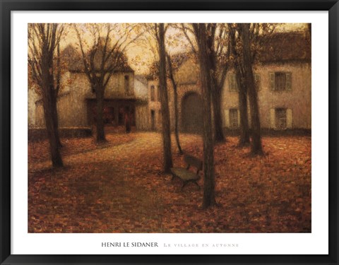 Framed Le Village en Automne Print