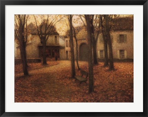 Framed Le Village en Automne Print