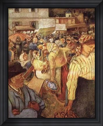 Framed Village Market Print