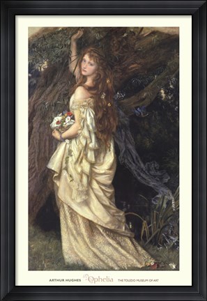 Framed Ophelia, ca. 1865 Print