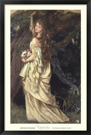 Framed Ophelia, ca. 1865 Print