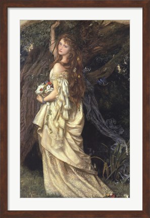 Framed Ophelia, ca. 1865 Print