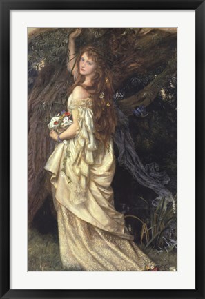 Framed Ophelia, ca. 1865 Print