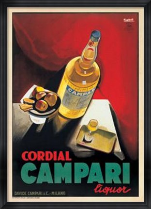 Framed Cordial Campari Print
