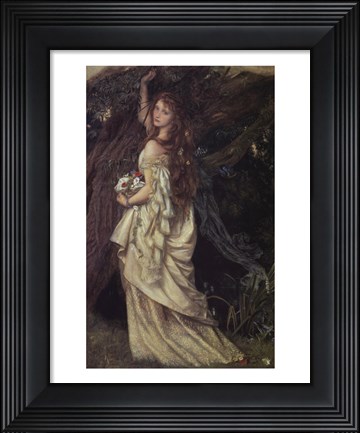 Framed Ophelia, ca. 1865 Print