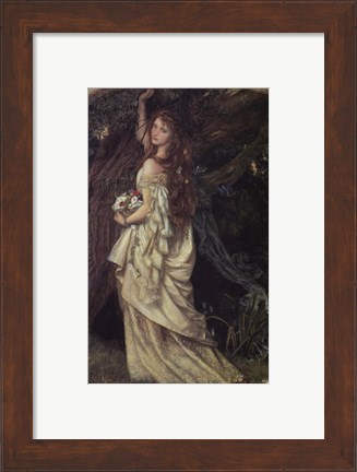 Framed Ophelia, ca. 1865 Print