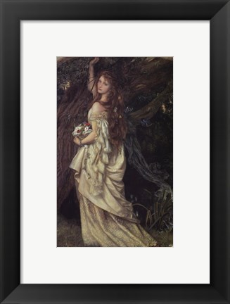 Framed Ophelia, ca. 1865 Print