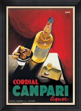 Framed Cordial Campari Print